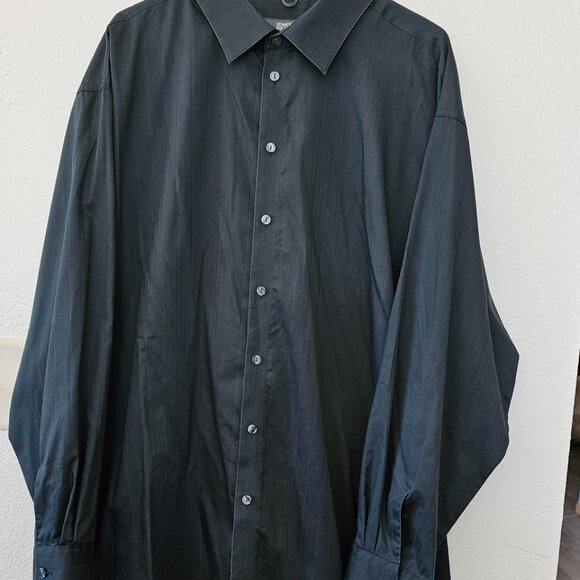 KENNETH COLE REACTION Men's Dress Shirt XXL 18 34-35 Wrinkle Free Green - Picture 4 of 7